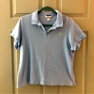 Lily Pulitzer vintage sky blue polo size XL